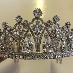 Dolce & Gabbana Crown Tiara Silver Crystal BNWT